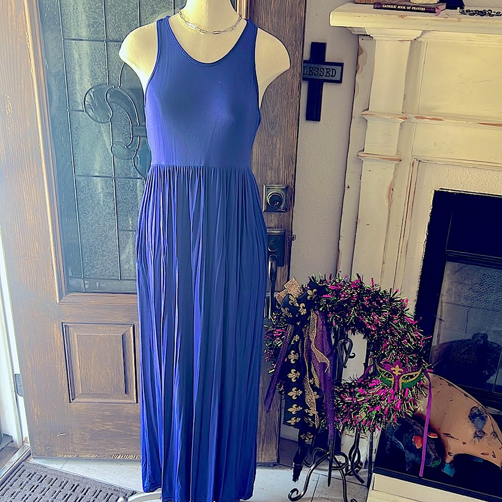Boutique Knit Racerback Maxi Dress